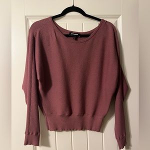 Express Womens S Mauve Scoop Neck Sweater